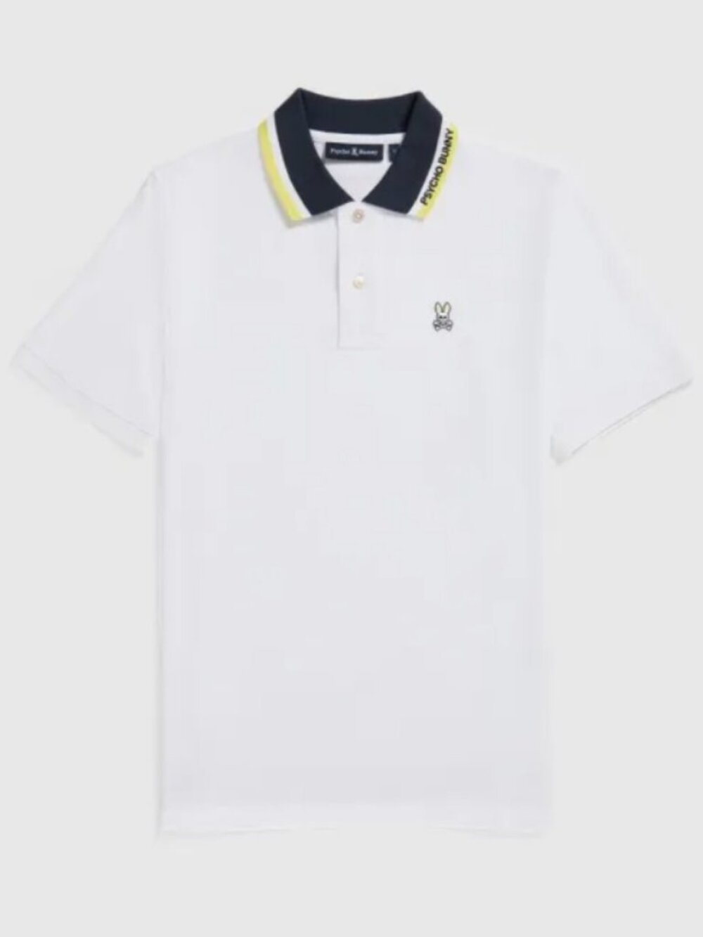 Psycho Bunny Men's Webster Pique Polo White Size 2